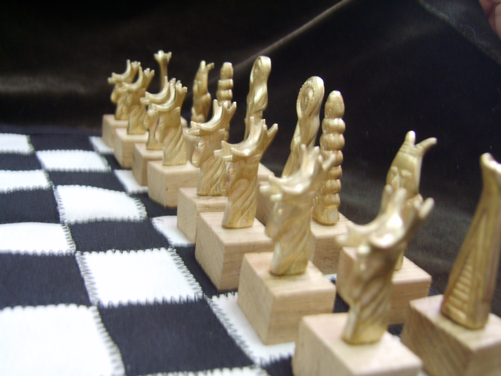 шахматы из бронзы, из кости, Легенды Сибири, магазин сувениров